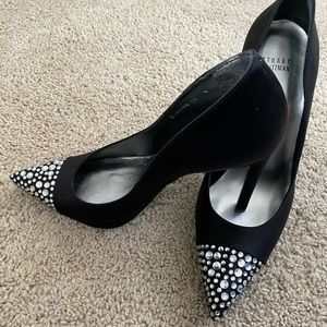 Black Stuart Weitzman Swarovski® crystal pumps